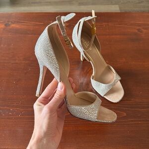 Valentino Garavani Crystal Tan Go Sandals 40